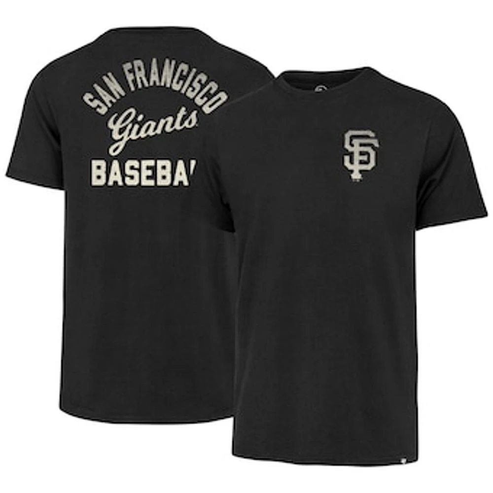 Men's '47  Black San Francisco Giants Turn Back Franklin T-Shirt