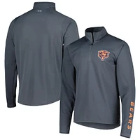 Men's MSX by Michael Strahan Charcoal Chicago Bears Half-Zip Hoodie