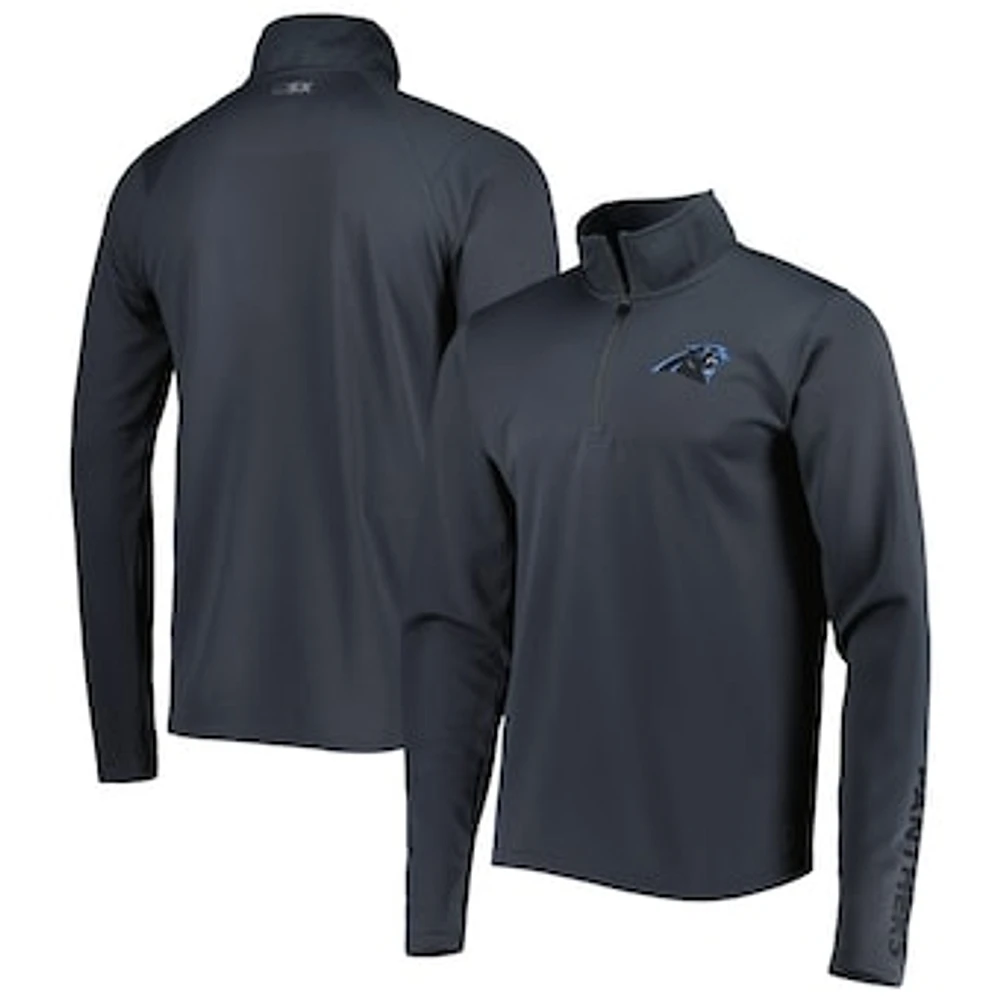 Men's MSX by Michael Strahan Charcoal Carolina Panthers Half-Zip Hoodie