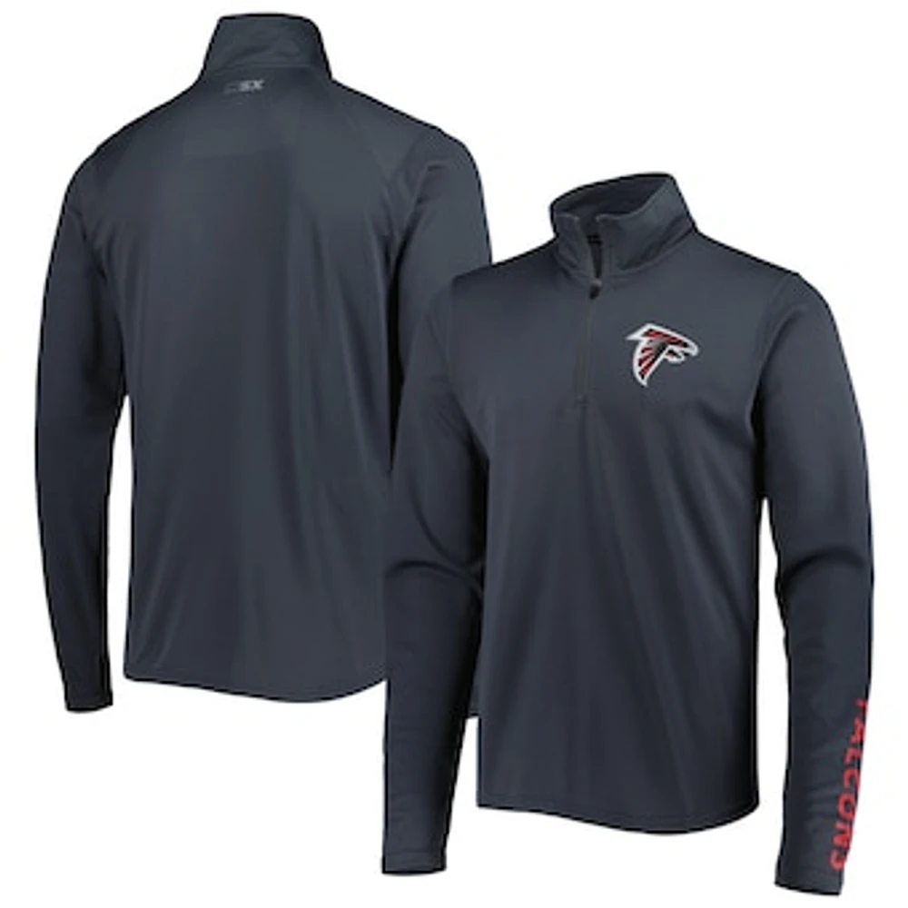 Men's MSX by Michael Strahan Charcoal Atlanta Falcons Half-Zip Hoodie