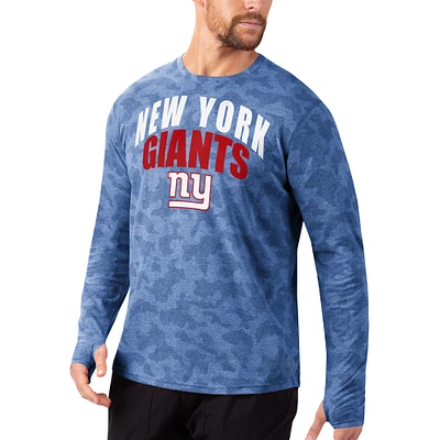 Men's MSX by Michael Strahan Royal New York Giants Performance Camo Long Sleeve T-Shirt