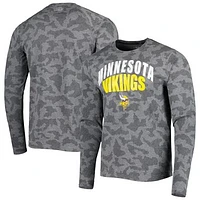 Men's MSX by Michael Strahan Black Minnesota Vikings Performance Camo Long Sleeve T-Shirt