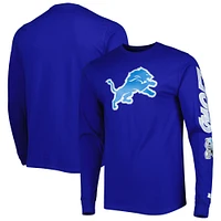 Men's Starter Blue Detroit Lions Halftime Long Sleeve T-Shirt