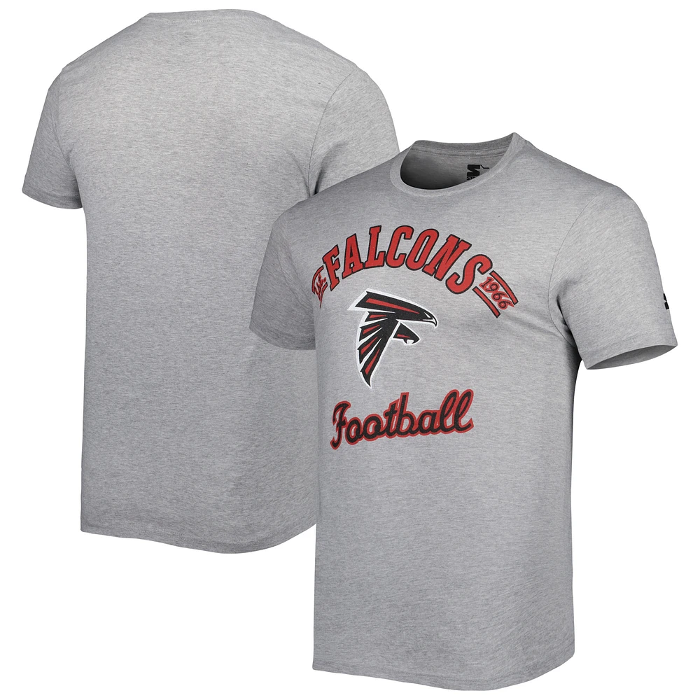 Men's Starter Heathered Gray Atlanta Falcons Prime Time T-Shirt