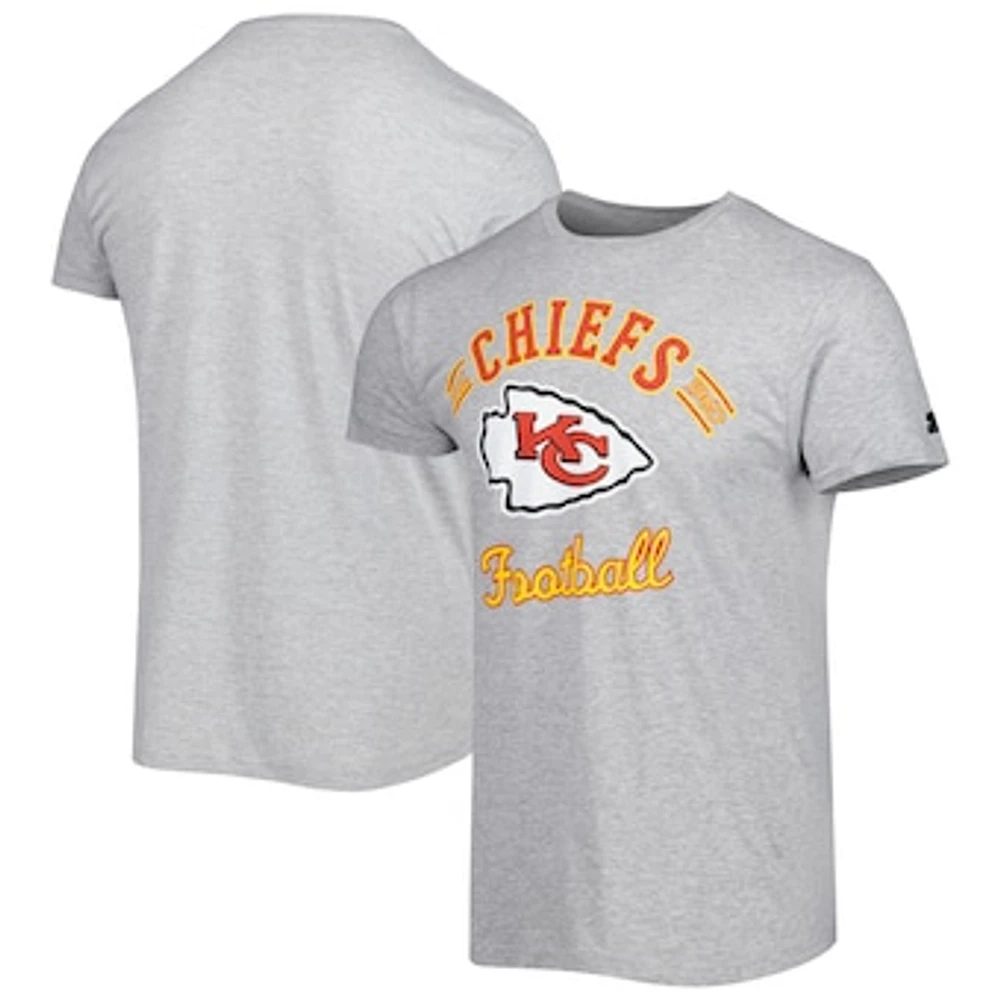 Men's Starter Heathered Gray Kansas City Chiefs Prime Time T-Shirt