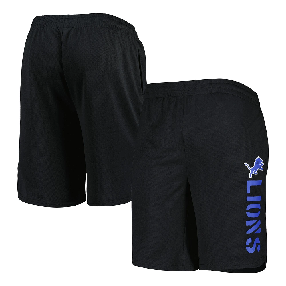 Men's MSX by Michael Strahan Black Detroit Lions Team Shorts