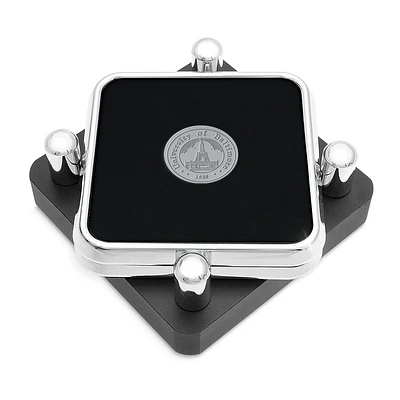 UBalt Bees Silver 2-Piece Square Coaster Set