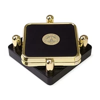 UBalt Bees Gold 2-Piece Square Coaster Set