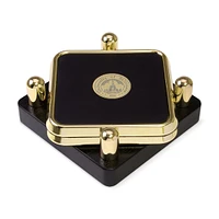 UBalt Bees Gold 2-Piece Square Coaster Set