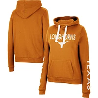 Women's Colosseum Texas Orange Texas Longhorns 3-Hit Pullover Sweatshirt