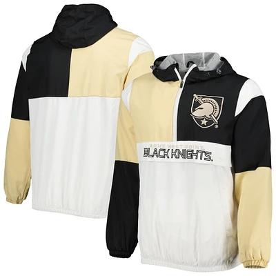 Men's G-III Sports by Carl Banks White/Black Army Black Knights Fair Catch Half-Zip Anorak Jacket