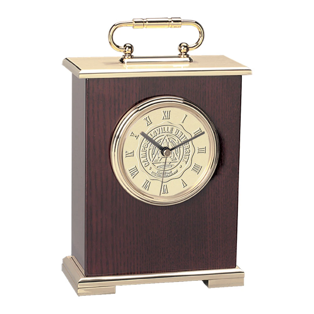 Gold Campbellsville Tigers Carriage Clock