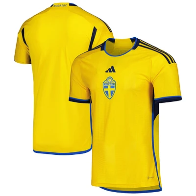 Men's adidas Yellow Sweden National Team 2022/23 Home Replica Jersey