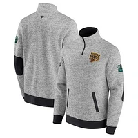 Men's Fanatics Gray Boston Bruins 2023 NHL Winter Classic Authentic Pro Quarter-Zip Top