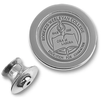 Silver Roberts Wesleyan Redhawks Lapel Pin