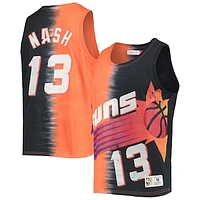 Men's Mitchell & Ness Steve Nash Orange/Black Phoenix Suns Hardwood Classics Tie-Dye Name Number Tank Top