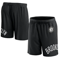 Men's Fanatics Black Brooklyn Nets Free Throw Mesh Shorts