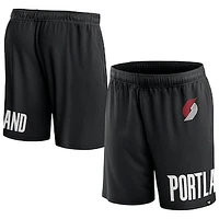 Men's Fanatics Black Portland Trail Blazers Free Throw Mesh Shorts