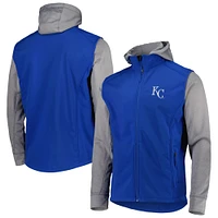 Men's Dunbrooke Royal/Heather Gray Kansas City Royals Alpha Full-Zip Jacket