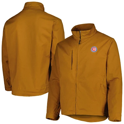 Men's Dunbrooke Tan Chicago Cubs Journey Tri-Blend Full-Zip Jacket