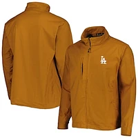 Men's Dunbrooke Tan Los Angeles Dodgers Journey Tri-Blend Full-Zip Jacket