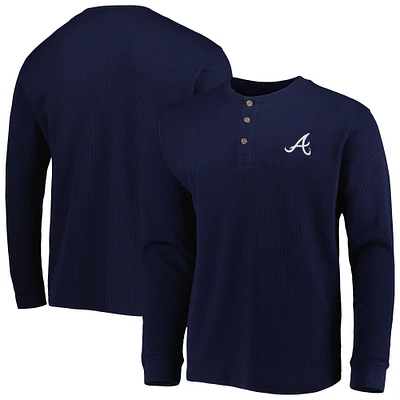 Men's Dunbrooke Atlanta Braves Navy Maverick Long Sleeve T-Shirt