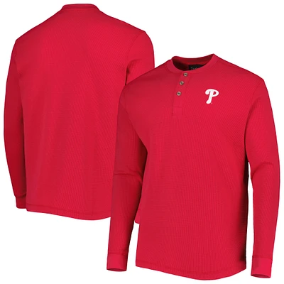 Men's Dunbrooke Philadelphia Phillies Red Maverick Long Sleeve T-Shirt