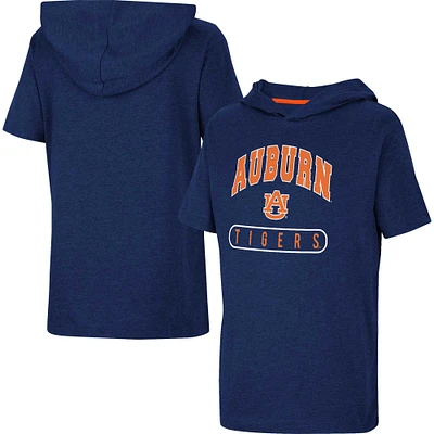 Youth Colosseum Heather Navy Auburn Tigers Varsity Hooded T-Shirt