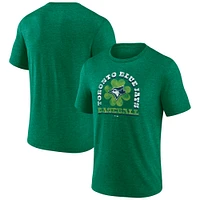 Men's Fanatics Heather Kelly Green Toronto Blue Jays St. Patrick's Day Celtic Tri-Blend - T-Shirt