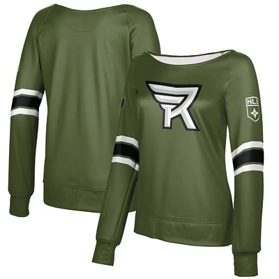 Women's Epoch Lacrosse Green Rochester Knighthawks Boat Neck Pullover Sweatshirt