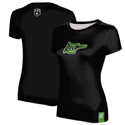 Girls Youth Epoch Lacrosse Black Saskatchewan Rush T-Shirt