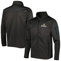 Men's Dunbrooke Heather Black Minnesota Vikings Freestyle Coated Tech Fleece Full-Zip Jacket