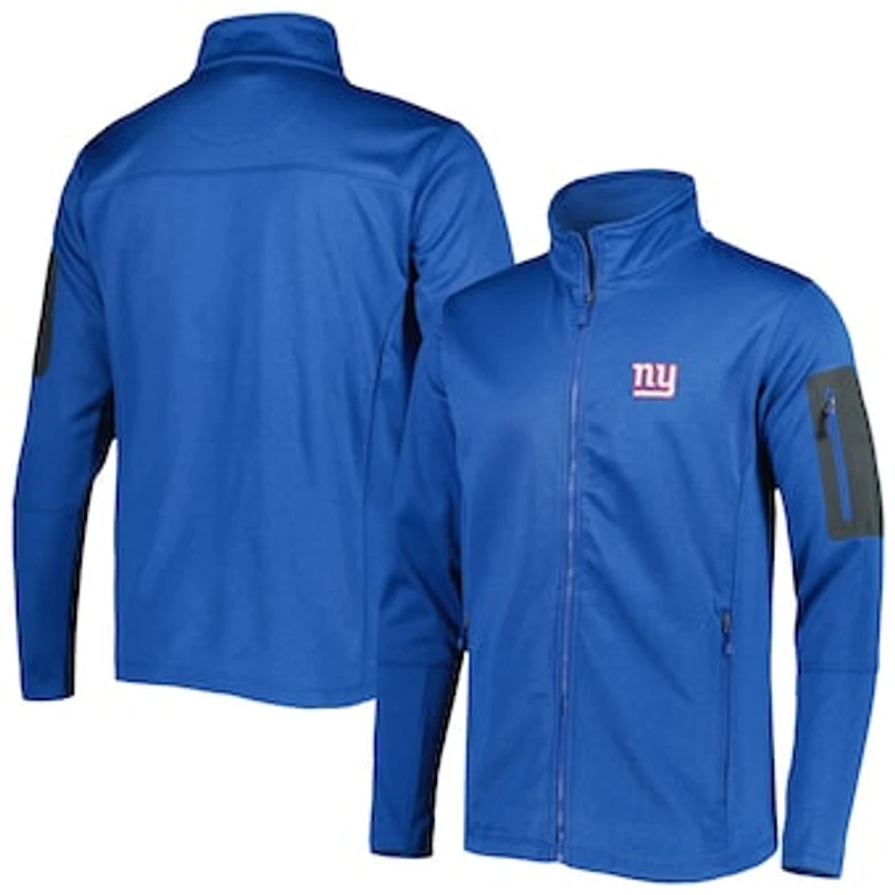 Men's Dunbrooke Heather Royal New York Giants Freestyle Coated Tech Fleece Full-Zip Jacket