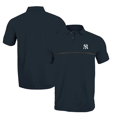 Men's Levelwear Navy New York Yankees Sector Core Raglan Polo