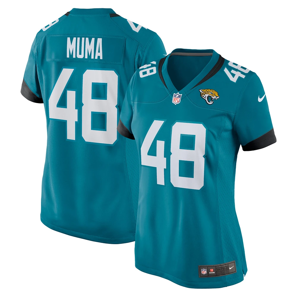 Women's Nike Chad Muma Teal Jacksonville Jaguars Game Jersey