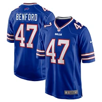 Men's Nike Christian Benford Royal Buffalo Bills Game Jersey