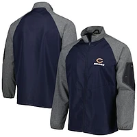 Men's Dunbrooke Navy Chicago Bears Hurricane Raglan Full-Zip Windbreaker Jacket