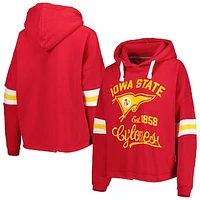 Women's Pressbox Cardinal Iowa State Cyclones Super Pennant Pullover Hoodie