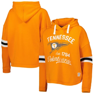 Women's Pressbox Tennessee Orange Tennessee Volunteers Super Pennant Pullover Hoodie