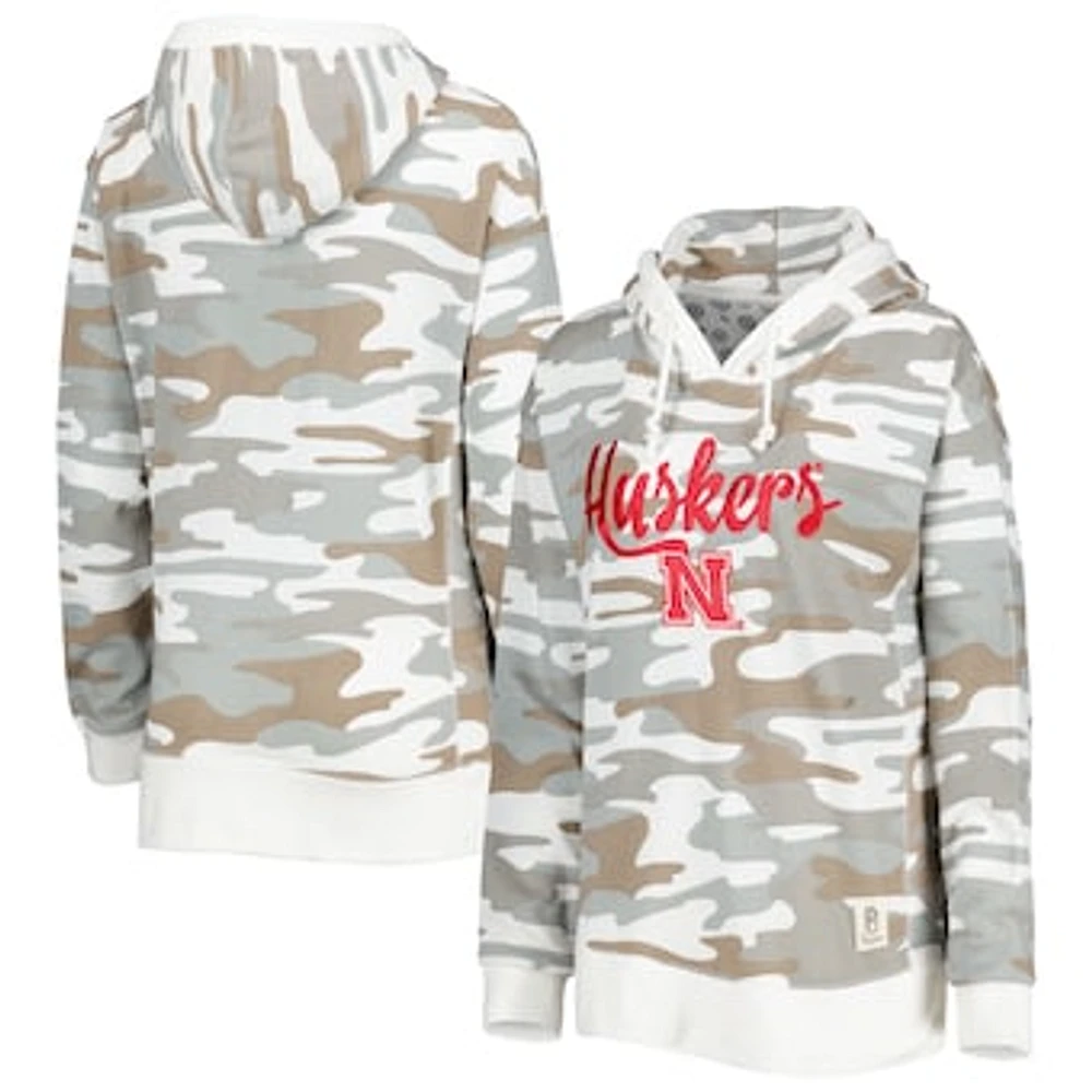 Women's Pressbox Camo Nebraska Huskers San Pablo Pullover Hoodie