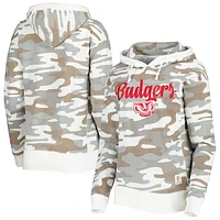 Women's Pressbox Camo Wisconsin Badgers San Pablo Pullover Hoodie