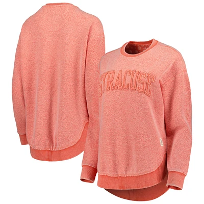 Women's Pressbox Orange Syracuse Ponchoville Pullover Sweatshirt