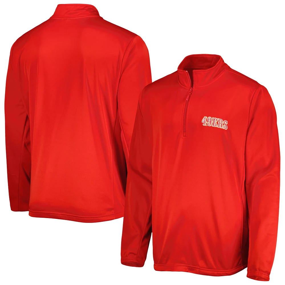 Men's Dunbrooke Scarlet San Francisco 49ers All-Star Tech Quarter-Zip Top