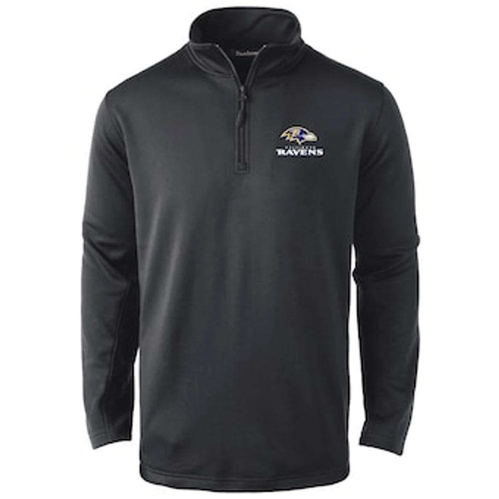 Men's Dunbrooke Black Baltimore Ravens All-Star Tech Quarter-Zip Top