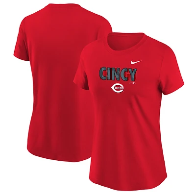 Girls Youth Red Cincinnati Reds Let's Go T-Shirt