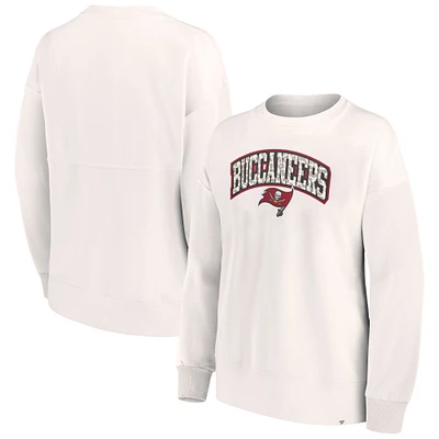 Women's Fanatics Cream Tampa Bay Buccaneers Leopard Team Pullover Sweatshirt