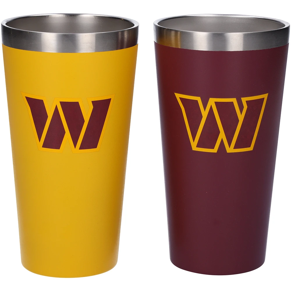 Washington Commanders Two-Pack 16oz. Team Color Stainless Steel Pint Cup Set