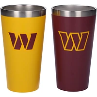 Washington Commanders Two-Pack 16oz. Team Color Stainless Steel Pint Cup Set