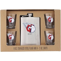 Cleveland Guardians 8oz. Stainless Steel Flask & 2oz. Shot Glass Set