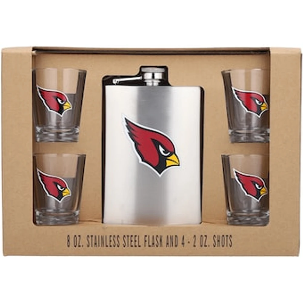 Arizona Cardinals 8oz. Stainless Steel Flask & 2oz. Shot Glass Set